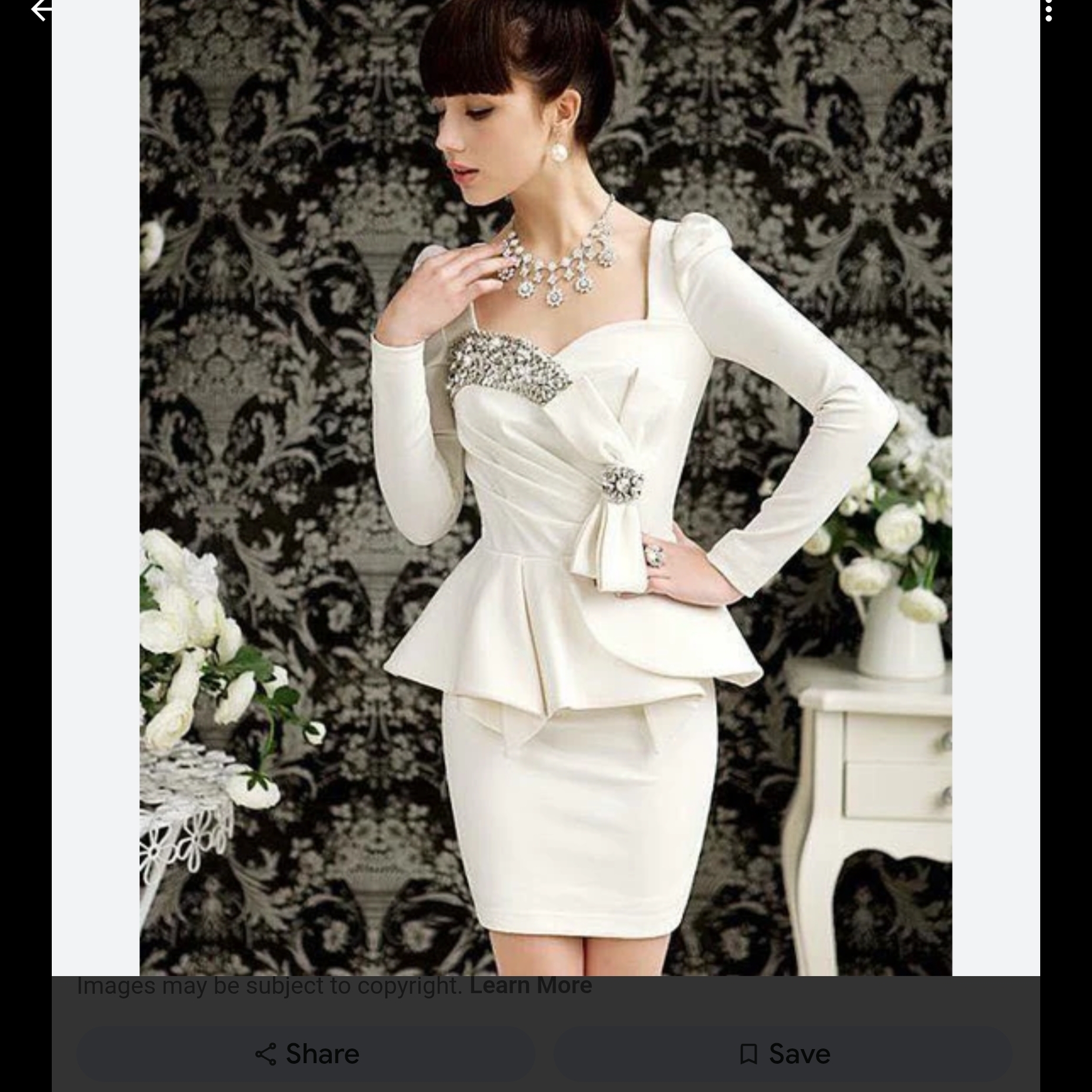 Elegant White Peplum Mini Dress With Embellishments